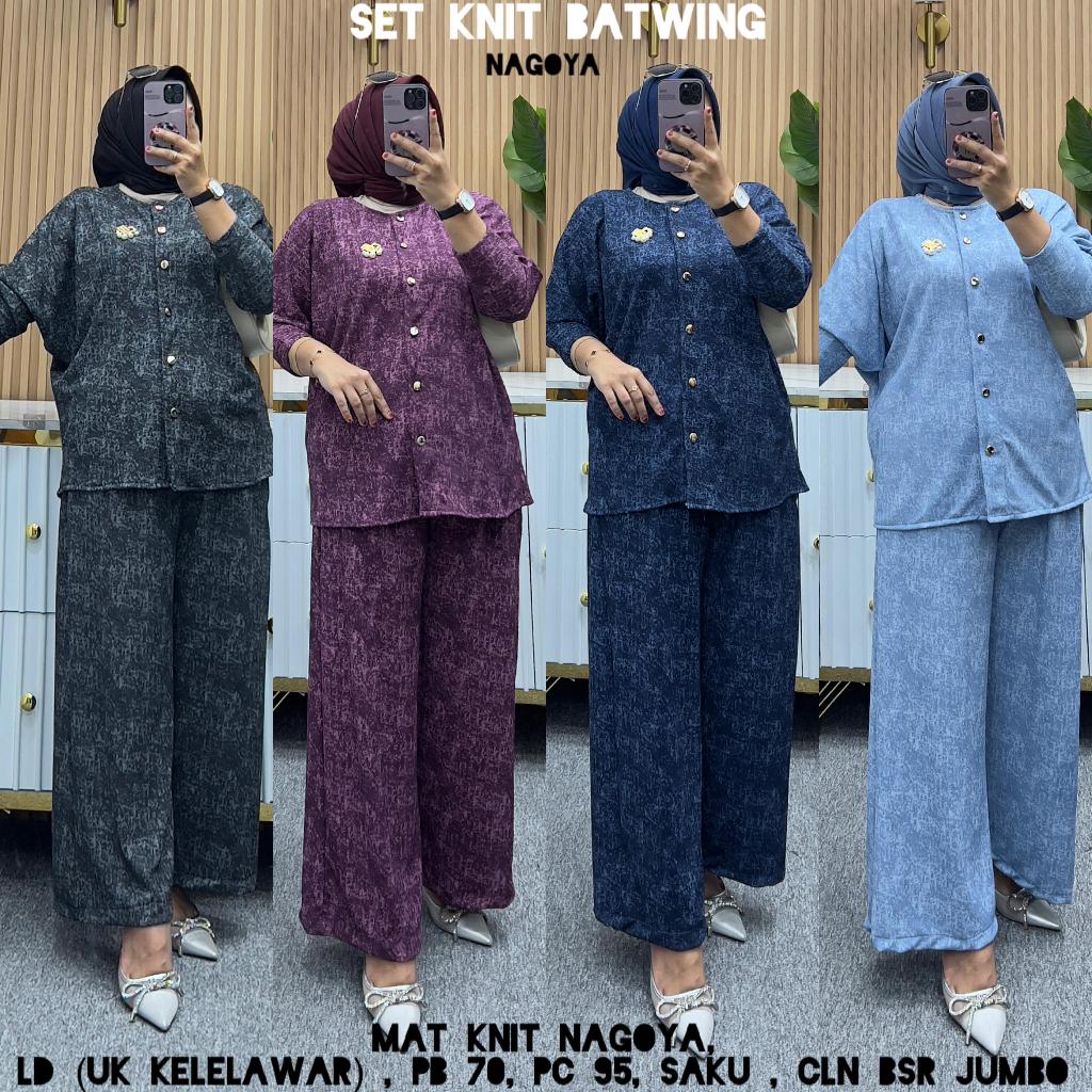 SET KNIT BATWING NAGOYA ONESET KNIT TERBARU