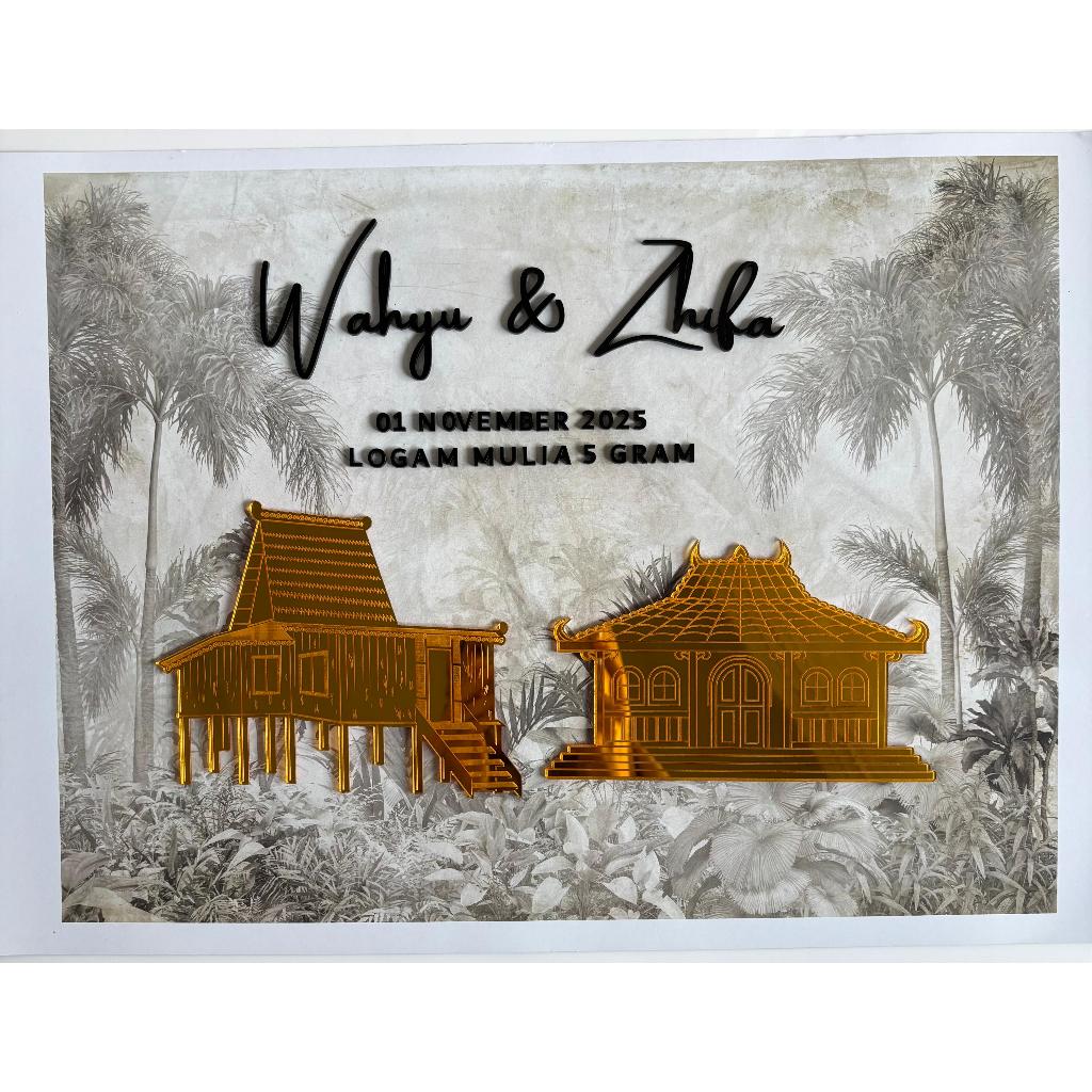 Miniatur Rumah Adat Banjar / Joglo Dekorasi Mahar