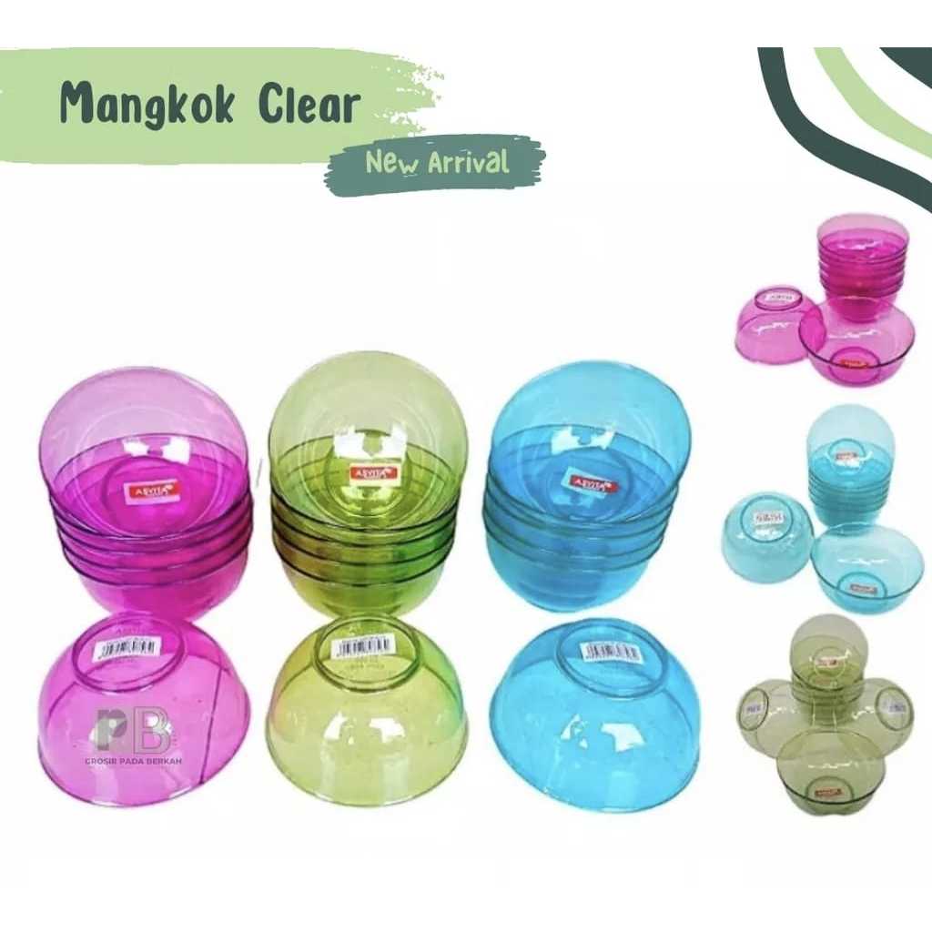 Mangkok Plastik Bening Tebal / Mangkuk Plastik Kecil As 4.5" 300 ml / Mangkok Clear Food Grade