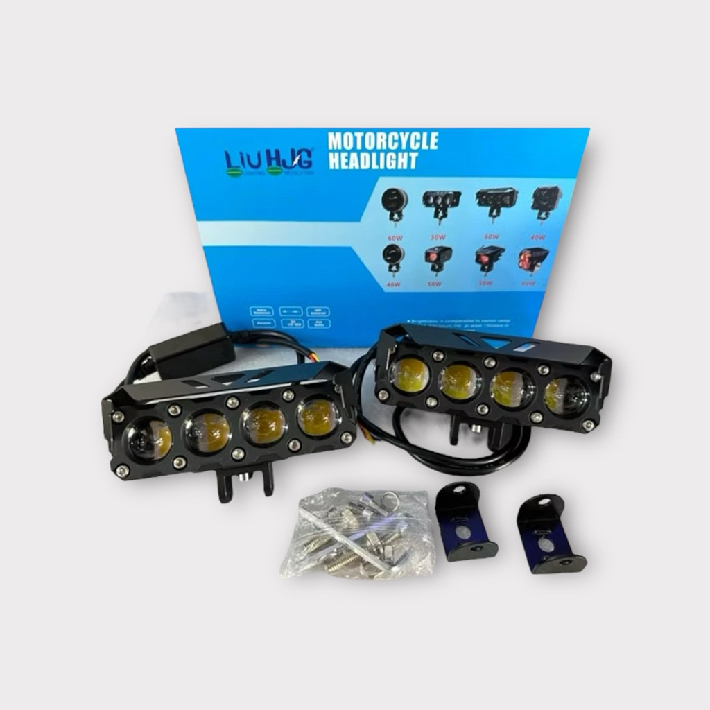 Lampu LED Tembak Foglamp SQL 4 Mata Devil HJG 60Watt 12Volt 24Volt Hi Low Kuning Putih