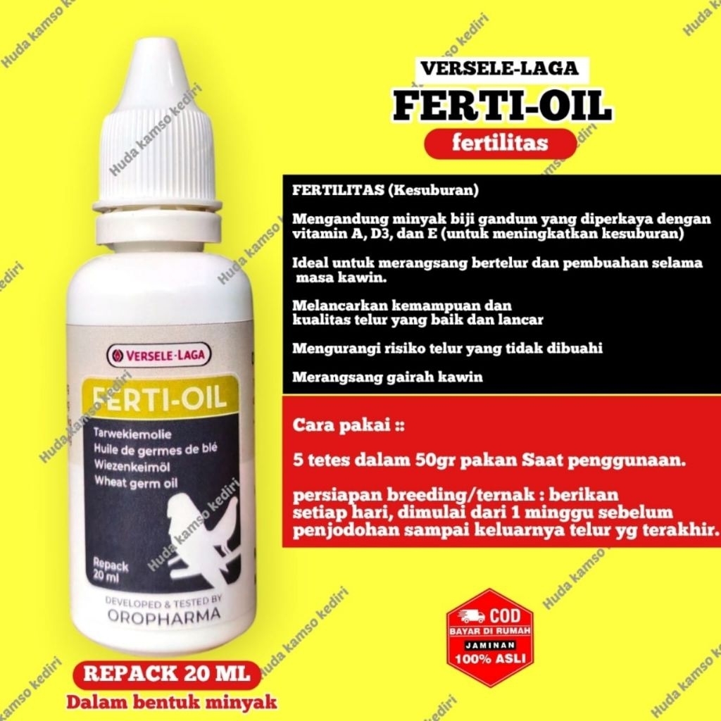 FERTI-OIL + FERTIOIL + FERTI OIL 20ML + REPACK 20ML + VERSELAGA +  VITAMIN PENAMBAH BIRAHI BURUNG + 