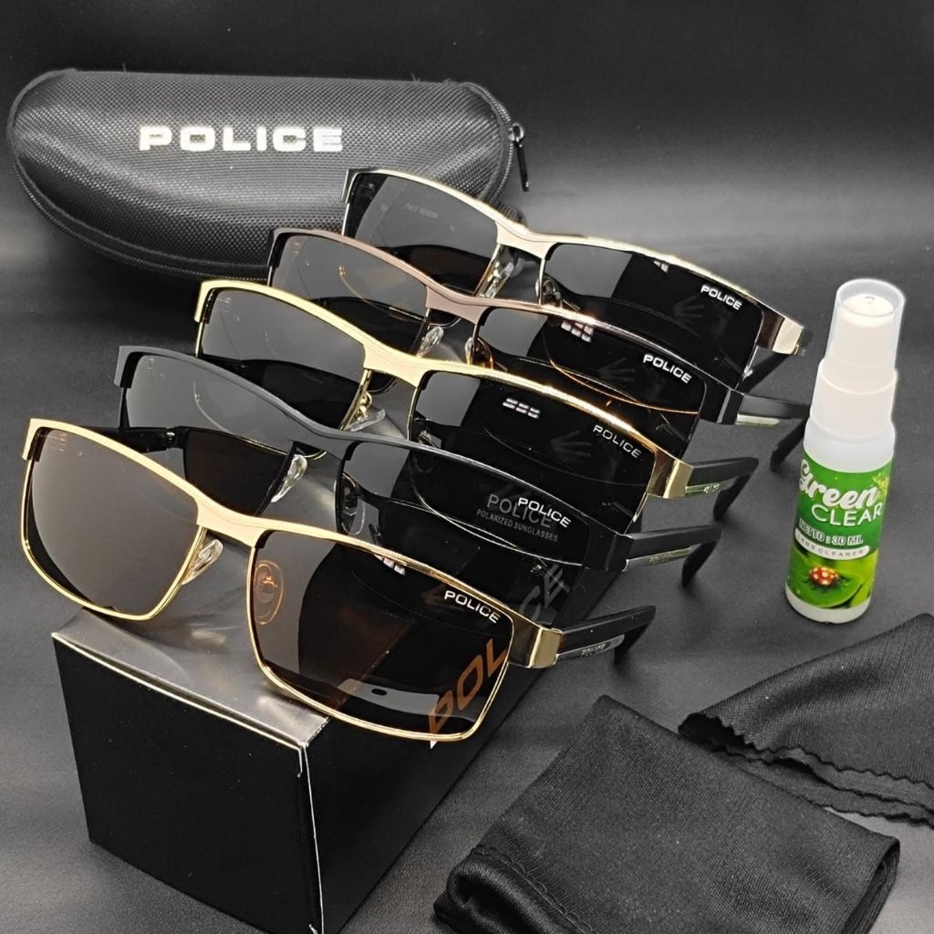 Kacamata Police pria original model terbaru hitam kacamata berkendara hitam,coklat,gold