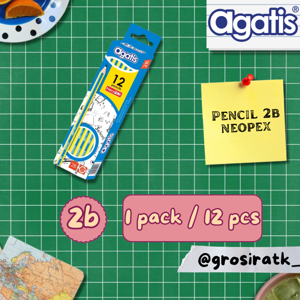 Agatis Pensil 2B Neopex / Pensil 2B 1 Pak / Pensil Murah / Pensil Ekonomis / Pensil 1 Pack isi 12 Pc