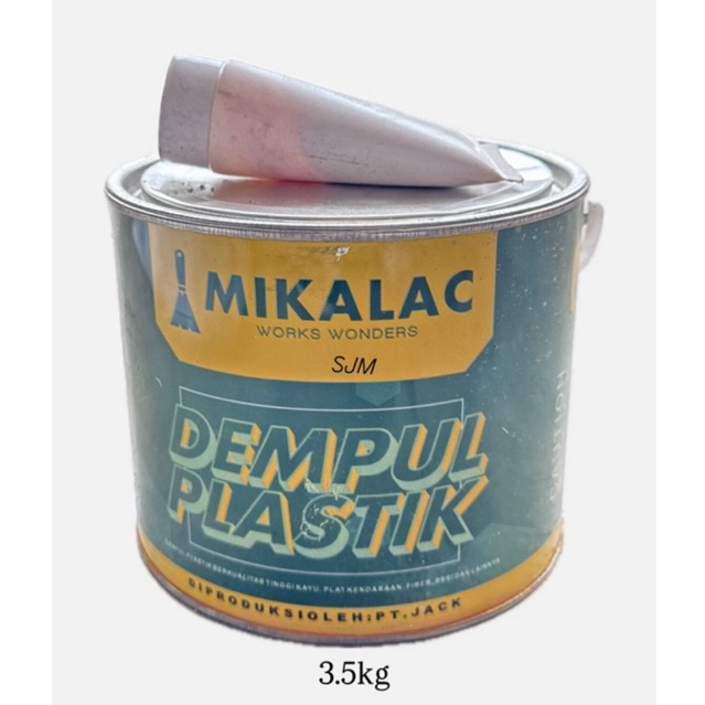 Dempul Plastik/Besi + Hardener MIKALAC (3.5kg)