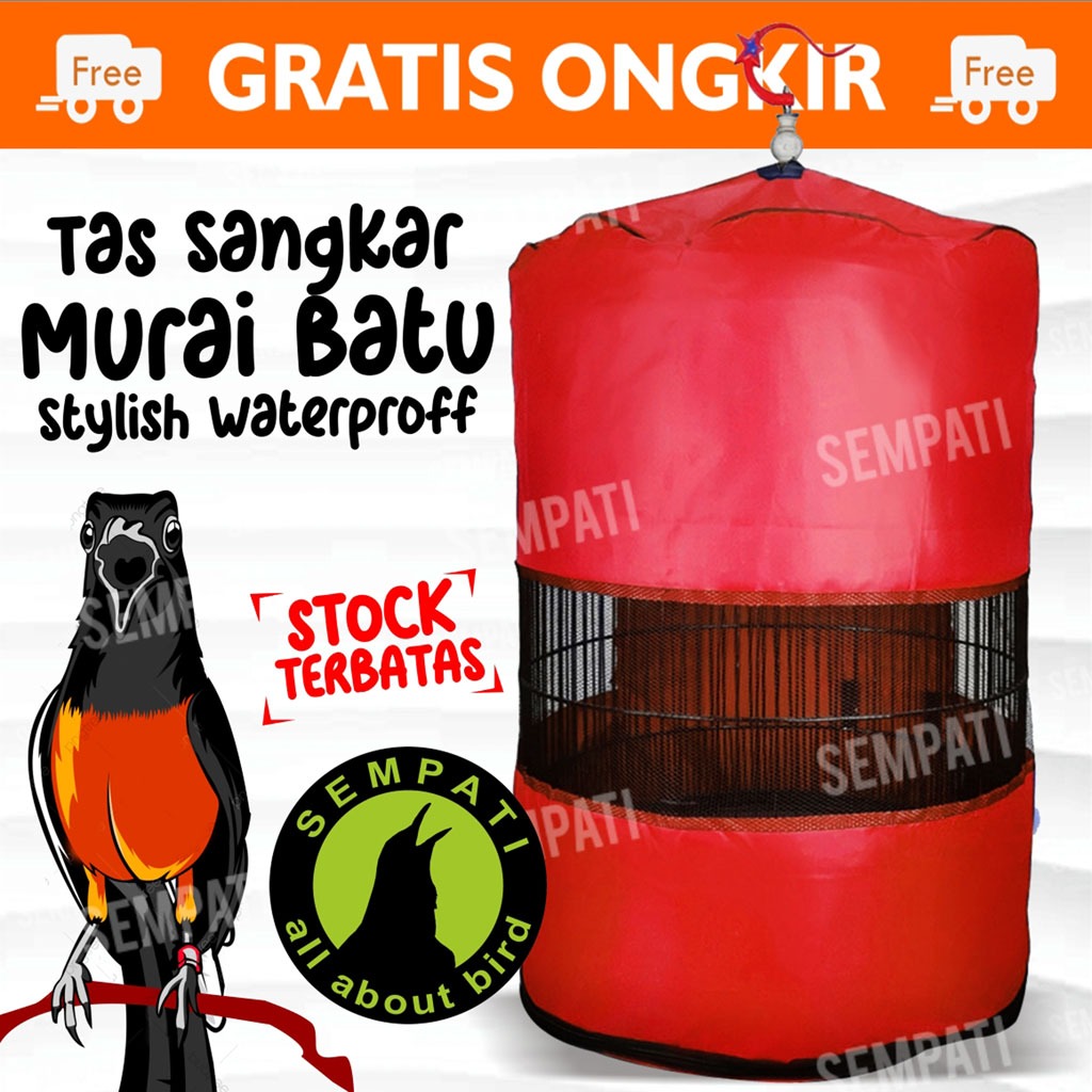 SEMPATI TAS SANGKAR MURAI TAS GENDONG GENDONGAN BAWA KANDANG MURAI ANTI HUJAN BAWA SANGKAR MURAI JAL