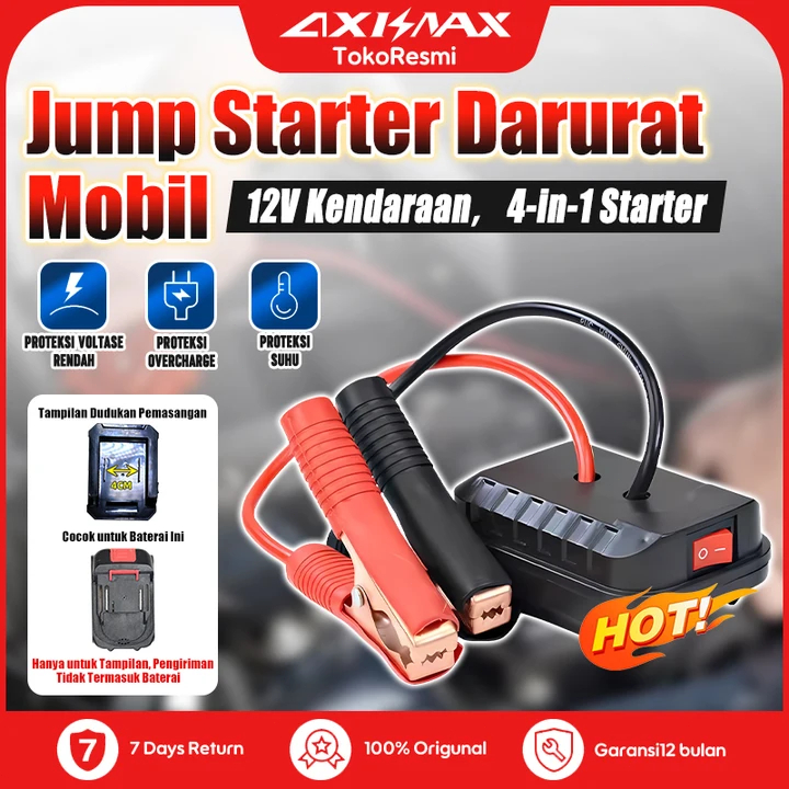 Starter jumper mobil portabel  Starter jumper aki mobil  Kotak jumper portabel baterai lithium  Pake