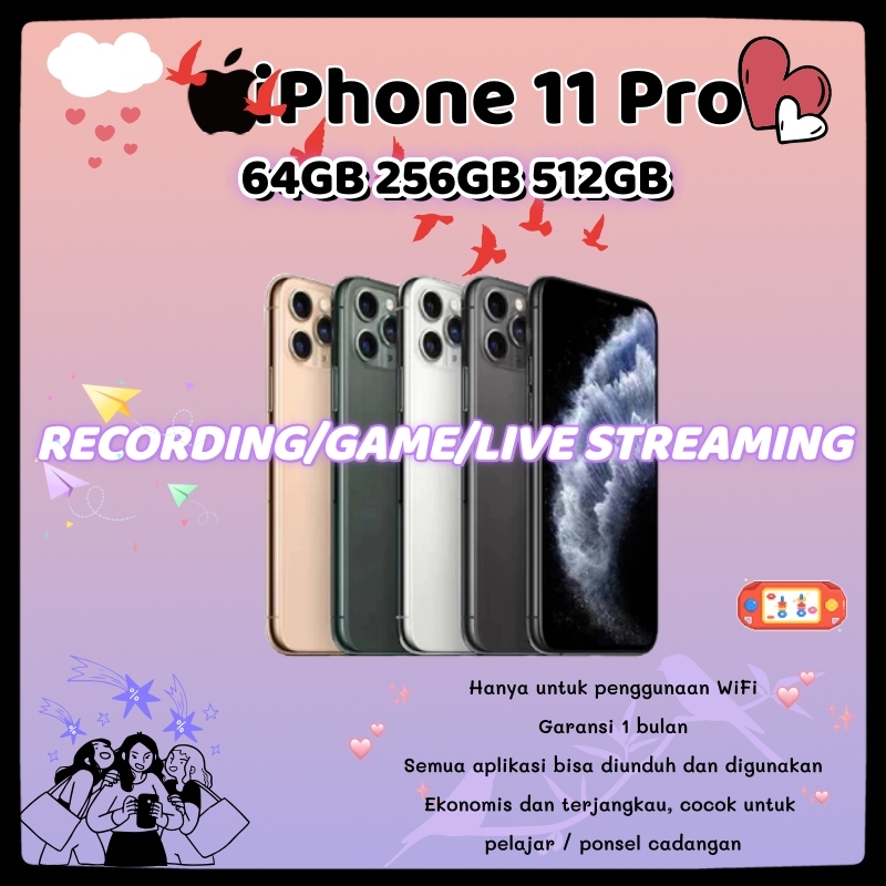 Apple iPhone 11  Pro Indonesia Ready Stock, iP 11  Pro 64/256/512GB, Second