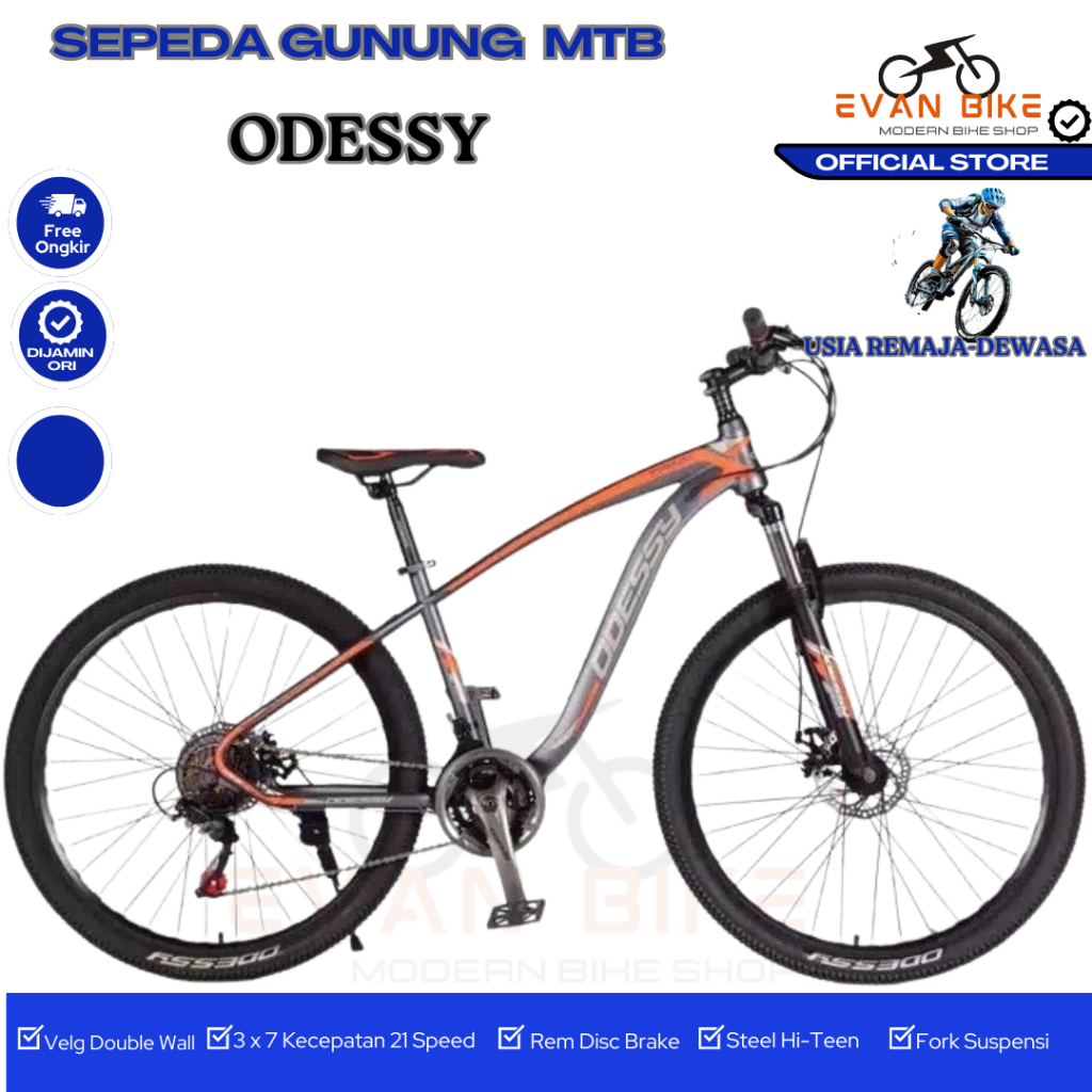 Sepeda Gunung ODESSY TANK SIBERIA SIZE 27,5 21 speed