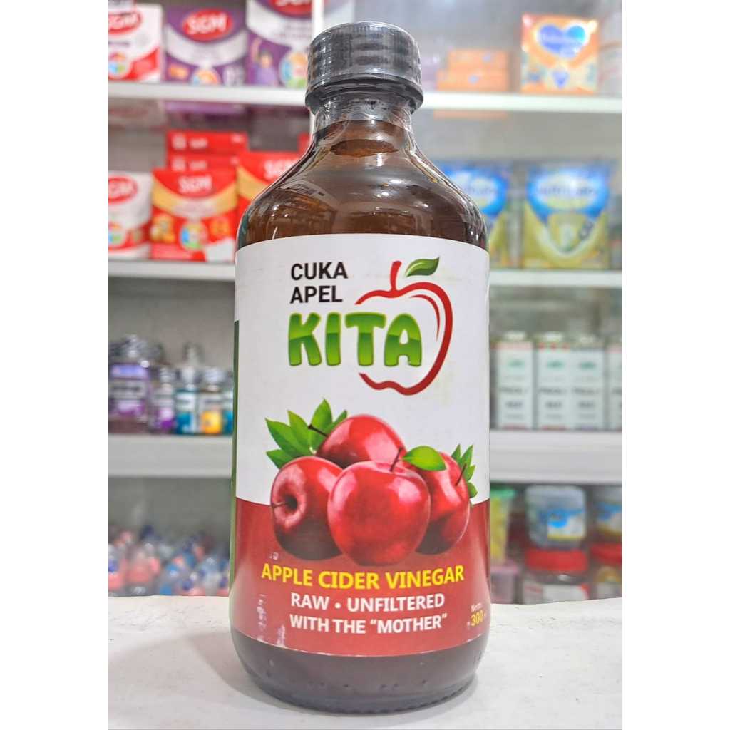 Cuka Apel KITA 300ML - Menurunkan Tensi Darah, Kolesterol, Gula, DLL