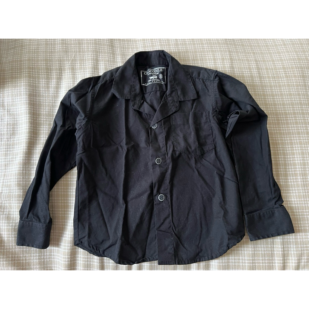 Preloved kemeja hitam anak kemeja anak cowok crocodile
