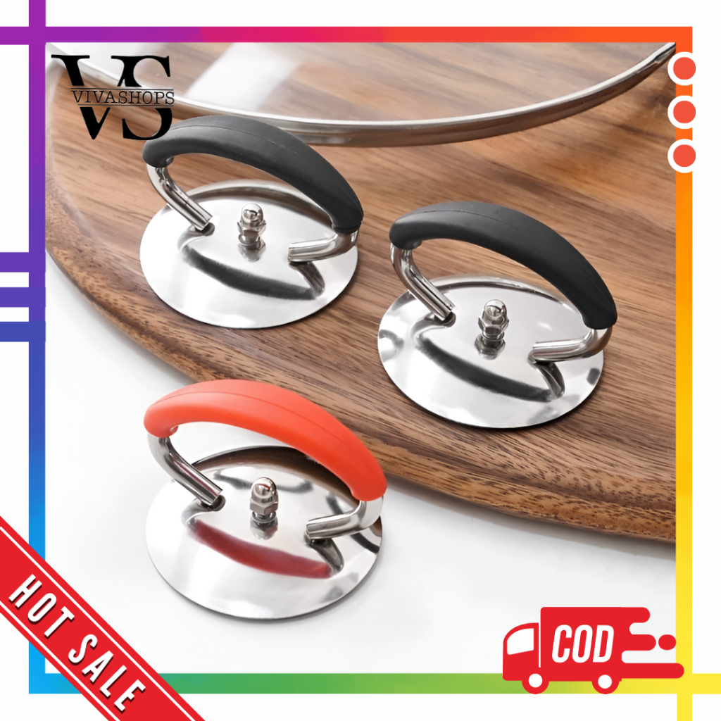 Pegangan Panci Anti Panas / Knop Silicon Pegangan Gagang Tutup Panci Anti Panas Stainless