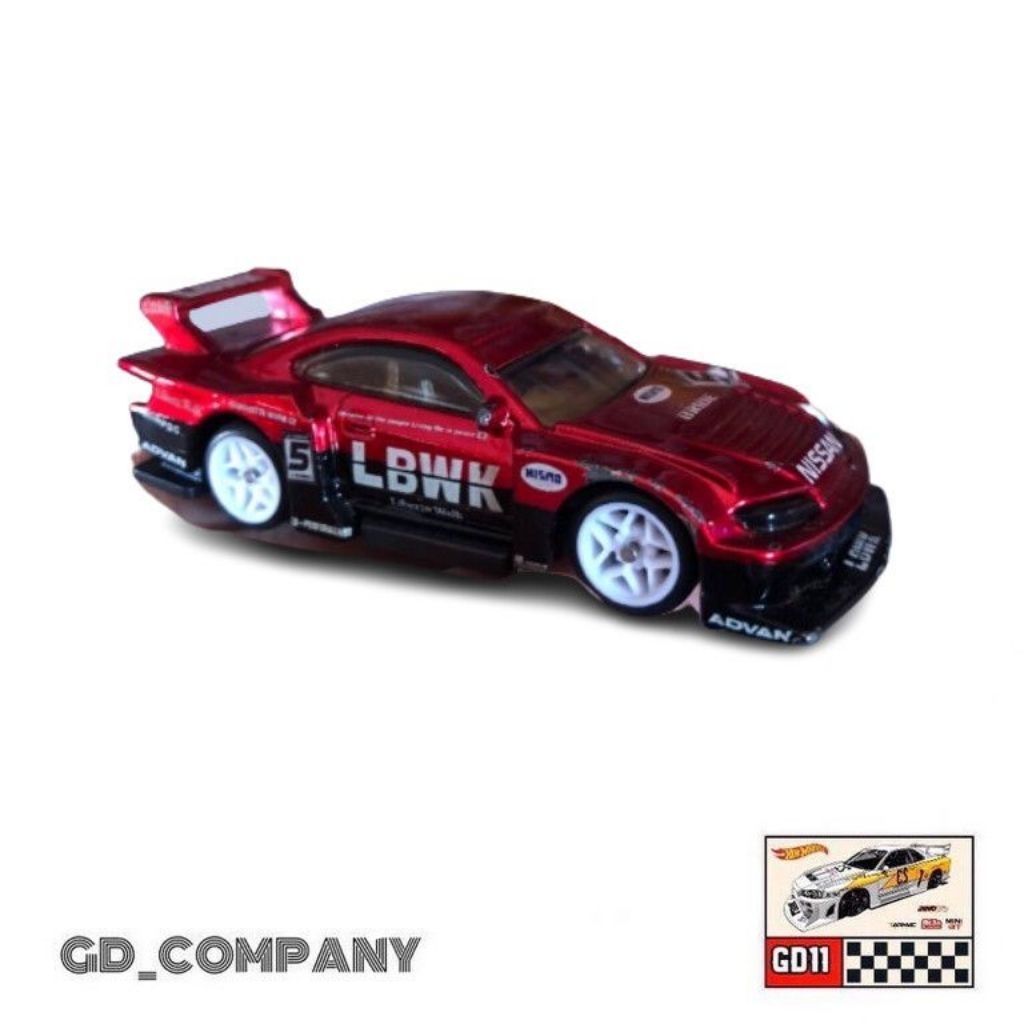 Hot wheels Costum Nissan Silvia S15 LBWK Merah Hitam - (Baca Deskripsi)