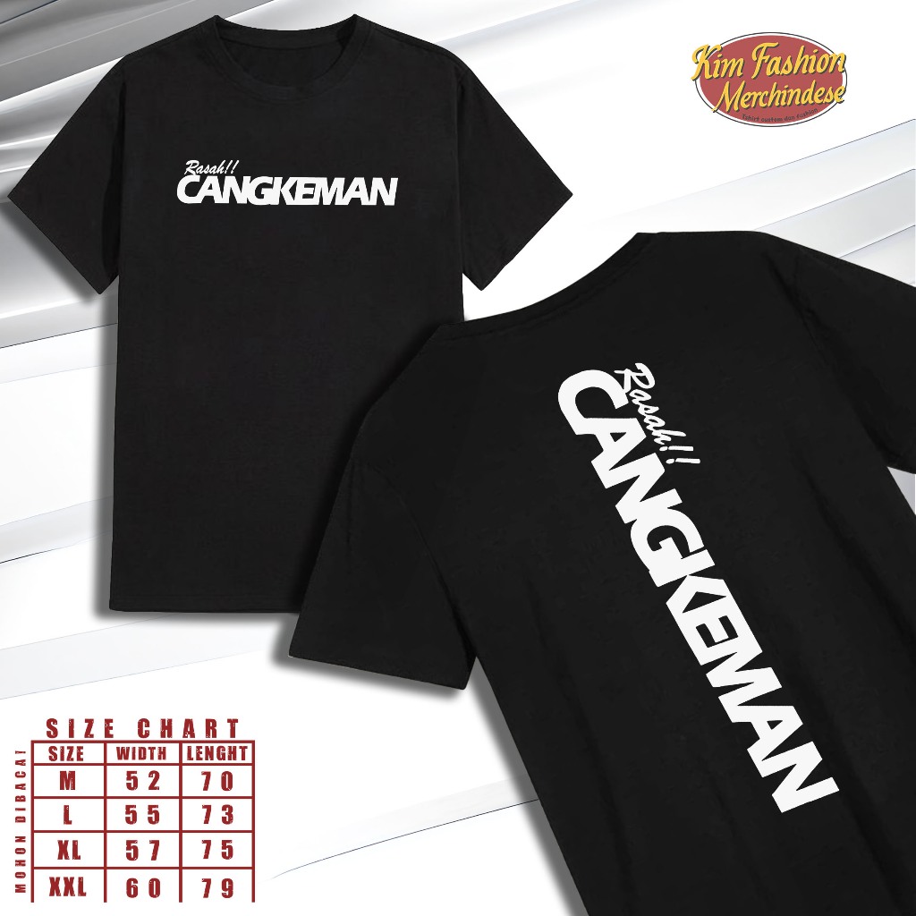 T-shirt Kaos Kata RASAH CANGKEMAN Bahasa Jawa Kain Katun 24s