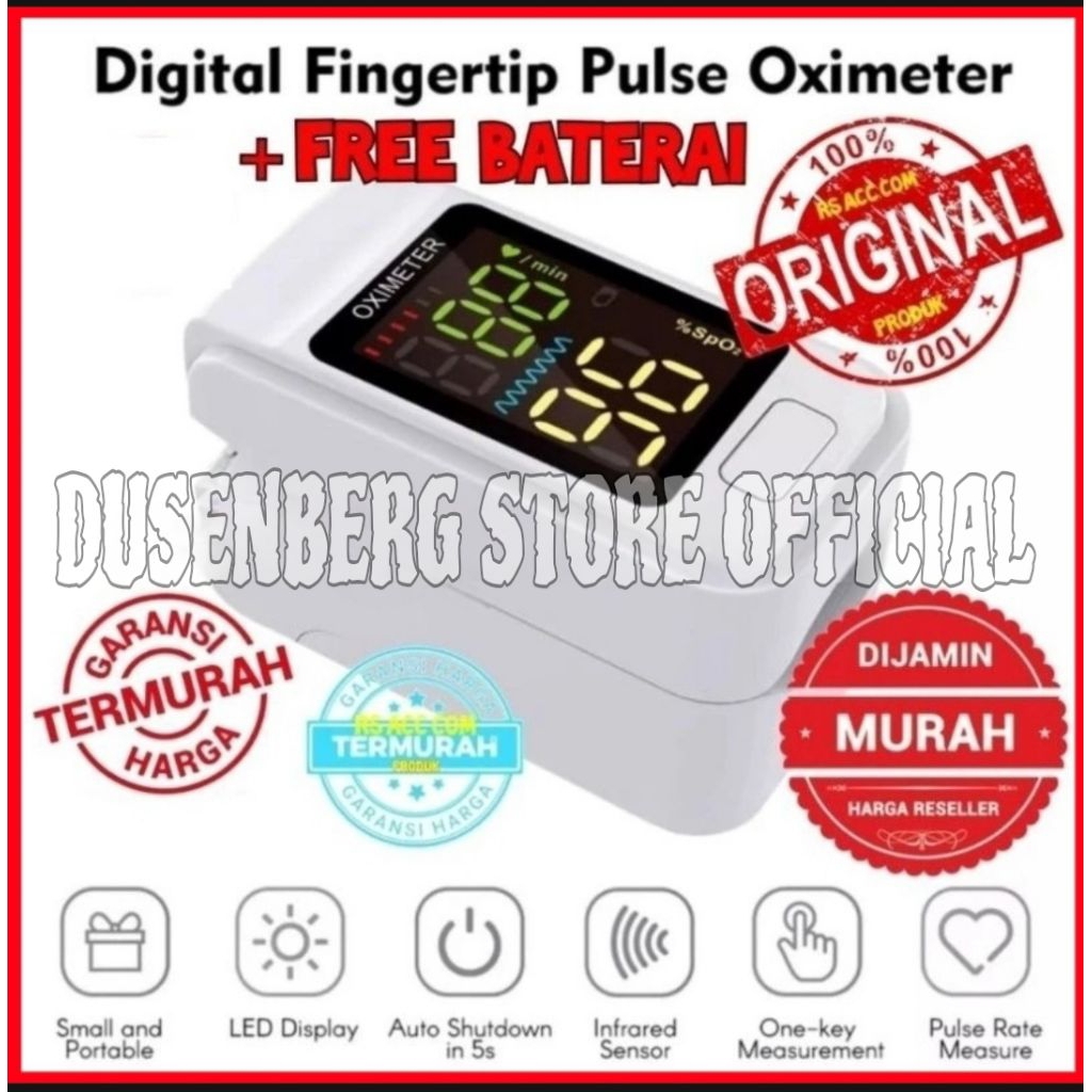 Oksimeter Denyut Nadi SO811 / Digital Fingertip Pulse Oksimeter ( Free Baterai )