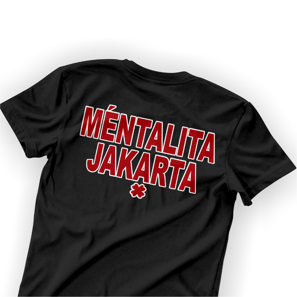 copdz.id T - Shirt Mentalita Jakarta black cotton combed 24s premium