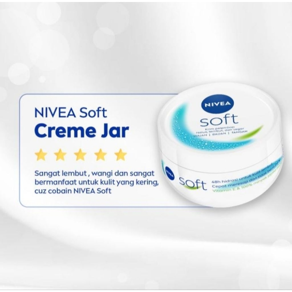 Nivea Cream Moisturizer soft creme jar 50ml-100ml