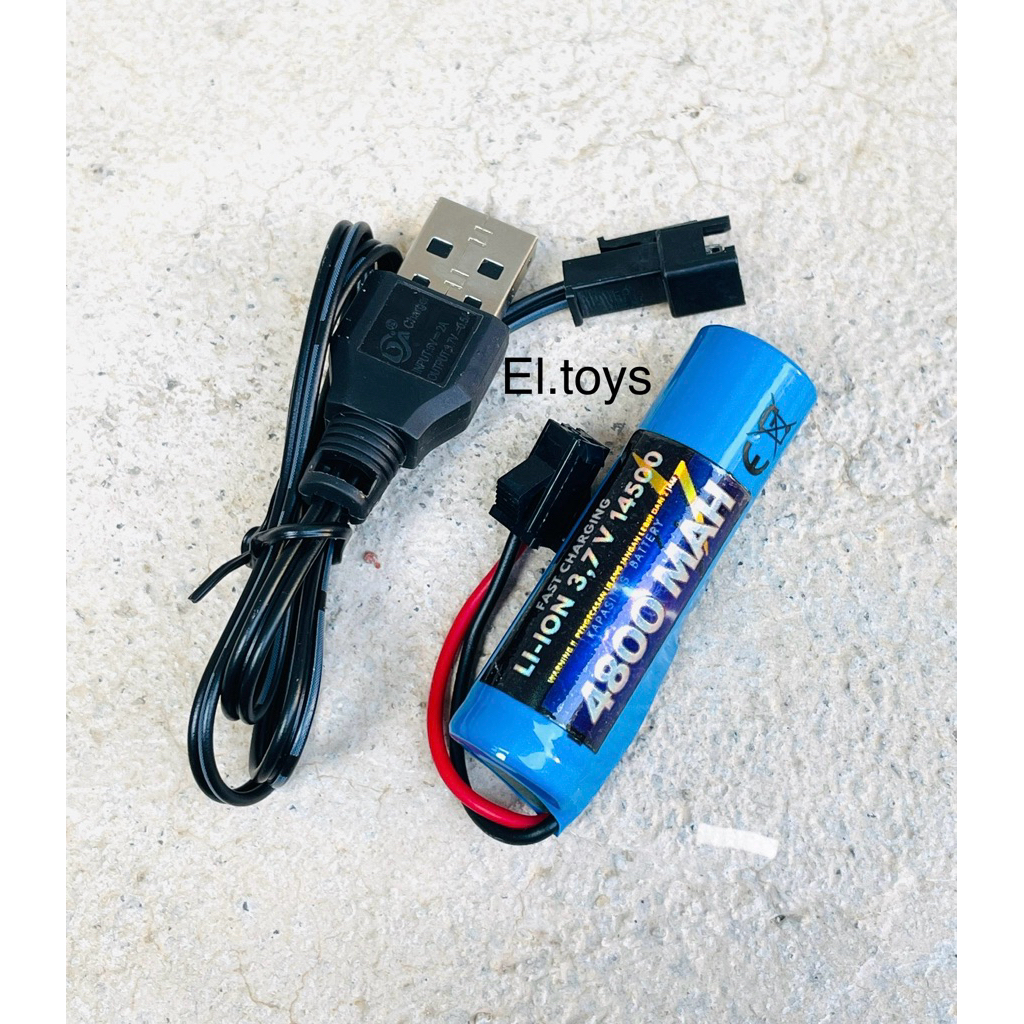 charger + baterai rc 3,7 volt 4800 mah