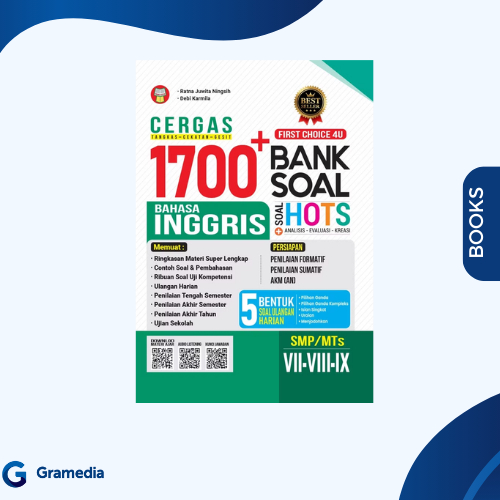 Gramedia Medan - CERGAS 1700+ BANK SOAL BAHASA INGGRIS SMP KLS VII-VIII-IX