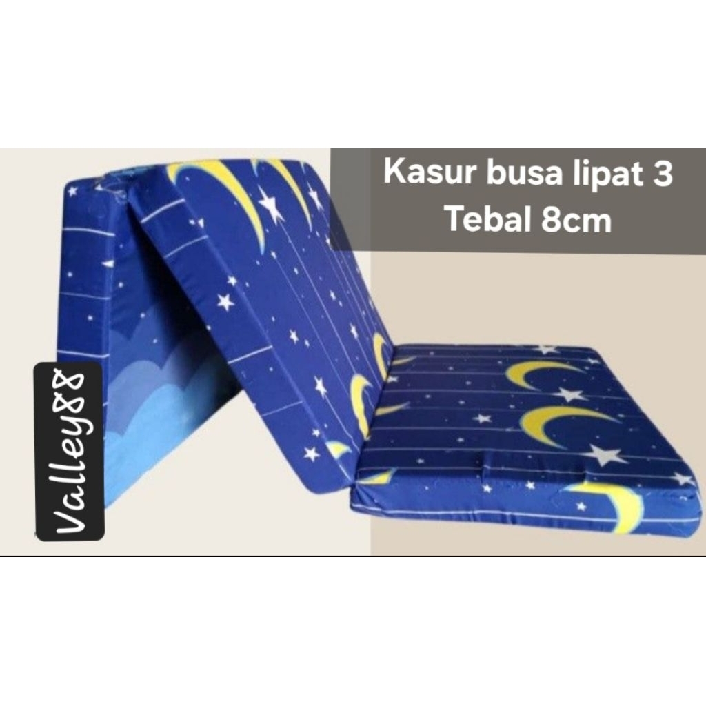 Kasur tebal lipat3/kasur lipat 3 tebal/kasur travelling/kasur  lipat kecil.