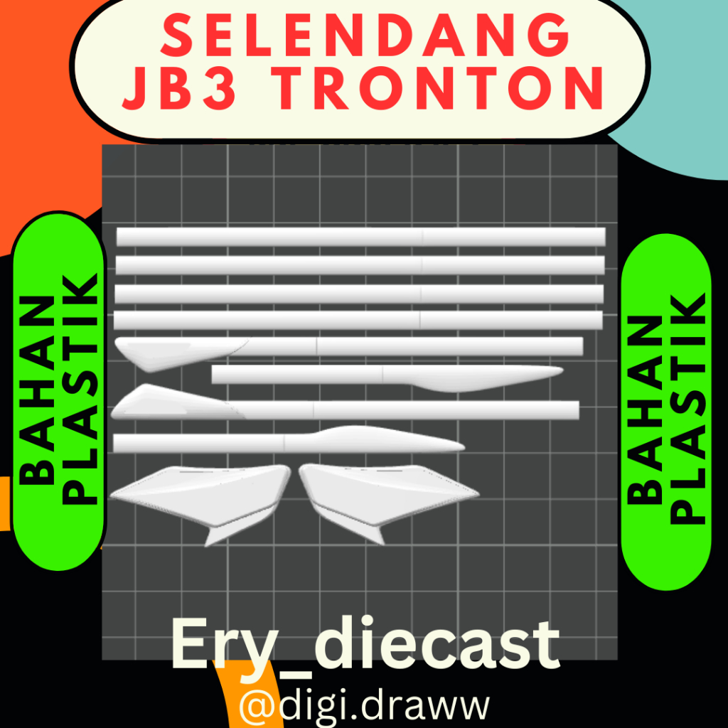 Selendang panjang dan geprek jetbus 3+ JB3 voyager miniatur bus RKC TRONTON 1:35 Bahan Plastik