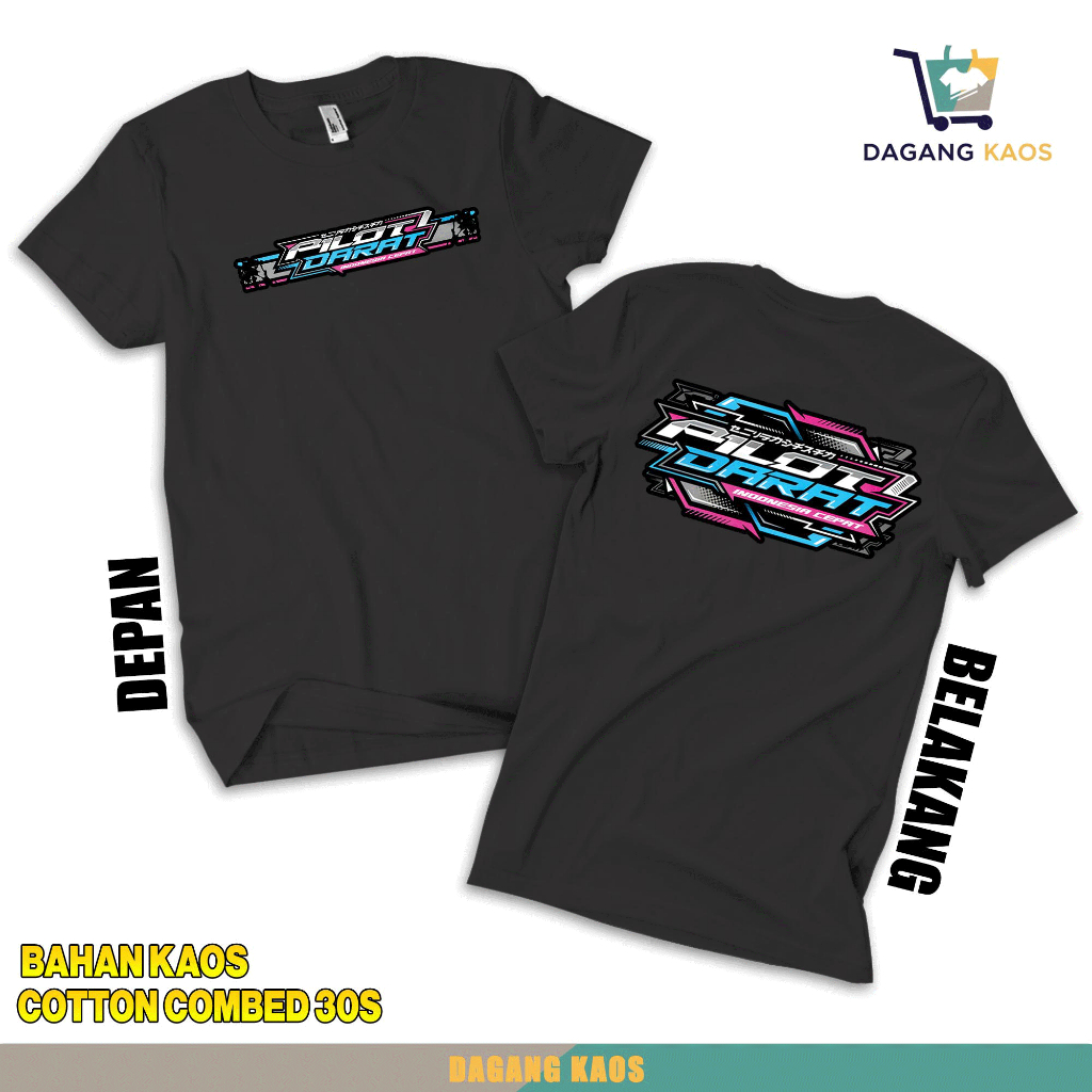 [ DK 61 ] Dagang Kaos | Tshirt | Baju Kaos PILOT DARAT  | Kaos pria dan wanita | Street Style 100% C