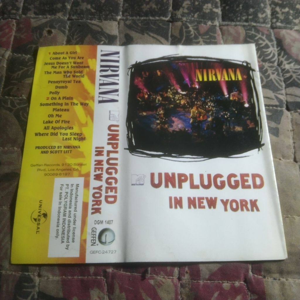 cover kaset pita Nirvana - unplugged