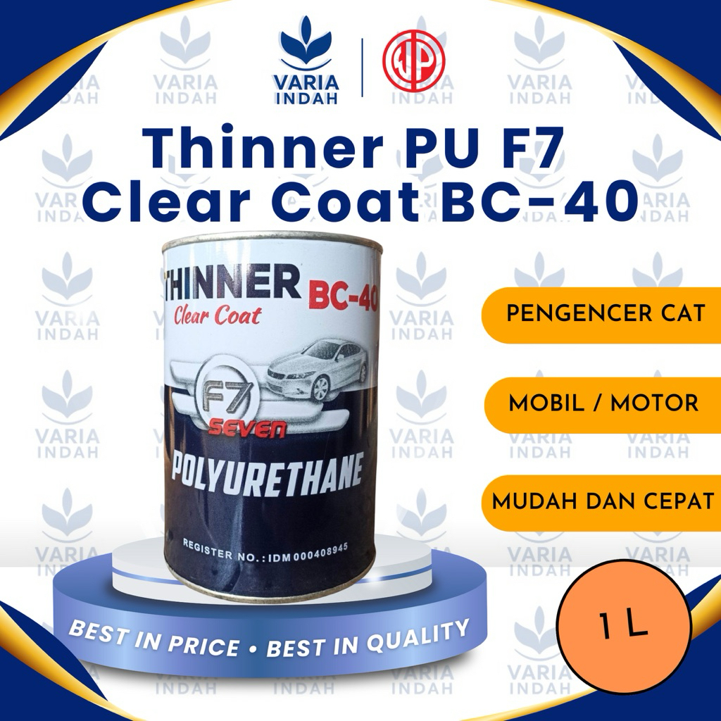 Thinner Thiner Tiner PU F7 BC 40 1 Liter Pengencer Cat Mobil Motor