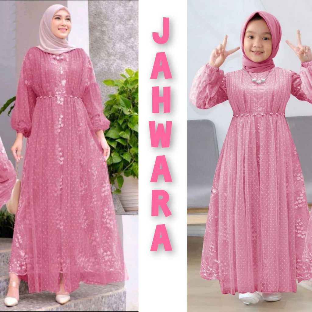 Jahwara kids (3-11 tahun) Gamis Brokat Anak Perempuan Dres Anak Perempuan Baju Pesta Anak Perempuan 