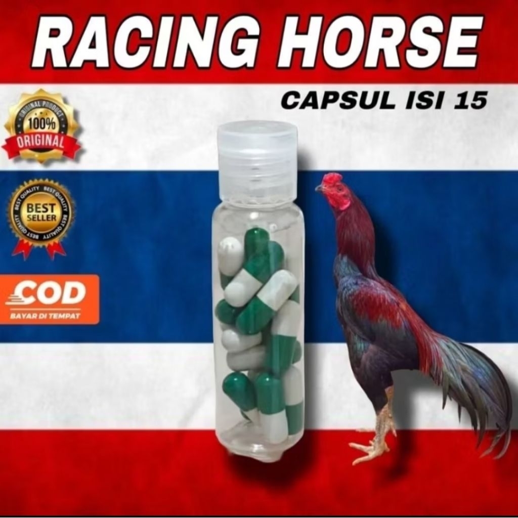 Paket 15 Capsul Doping Ayam Racing Horse Doping Ayam Kalangan Atas Import Untuk Laga /VVIP