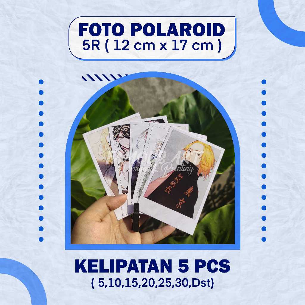 CETAK FOTO POLAROID 5R (12x17 cm) CETAK FOTO POLAROID GLOSSY POLAROID CUSTOM