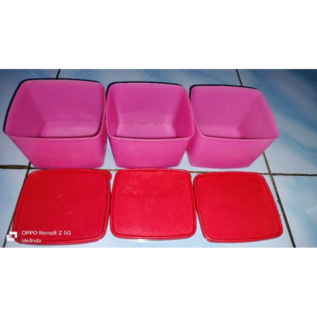Tupperware Second Square Lentur Untuk Di Frezer