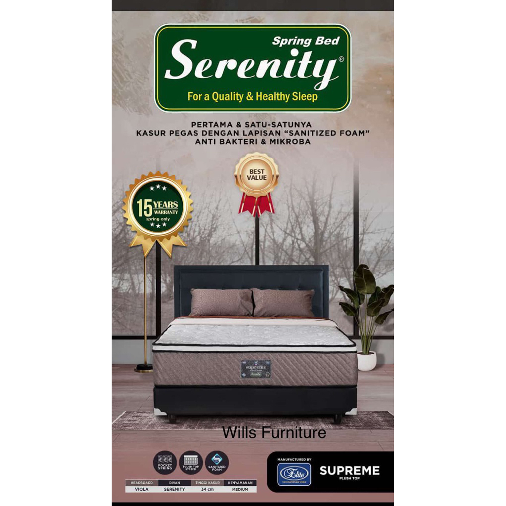 kasur serenity murah springbed serenity supreme kasur serenity elite murah makassar
