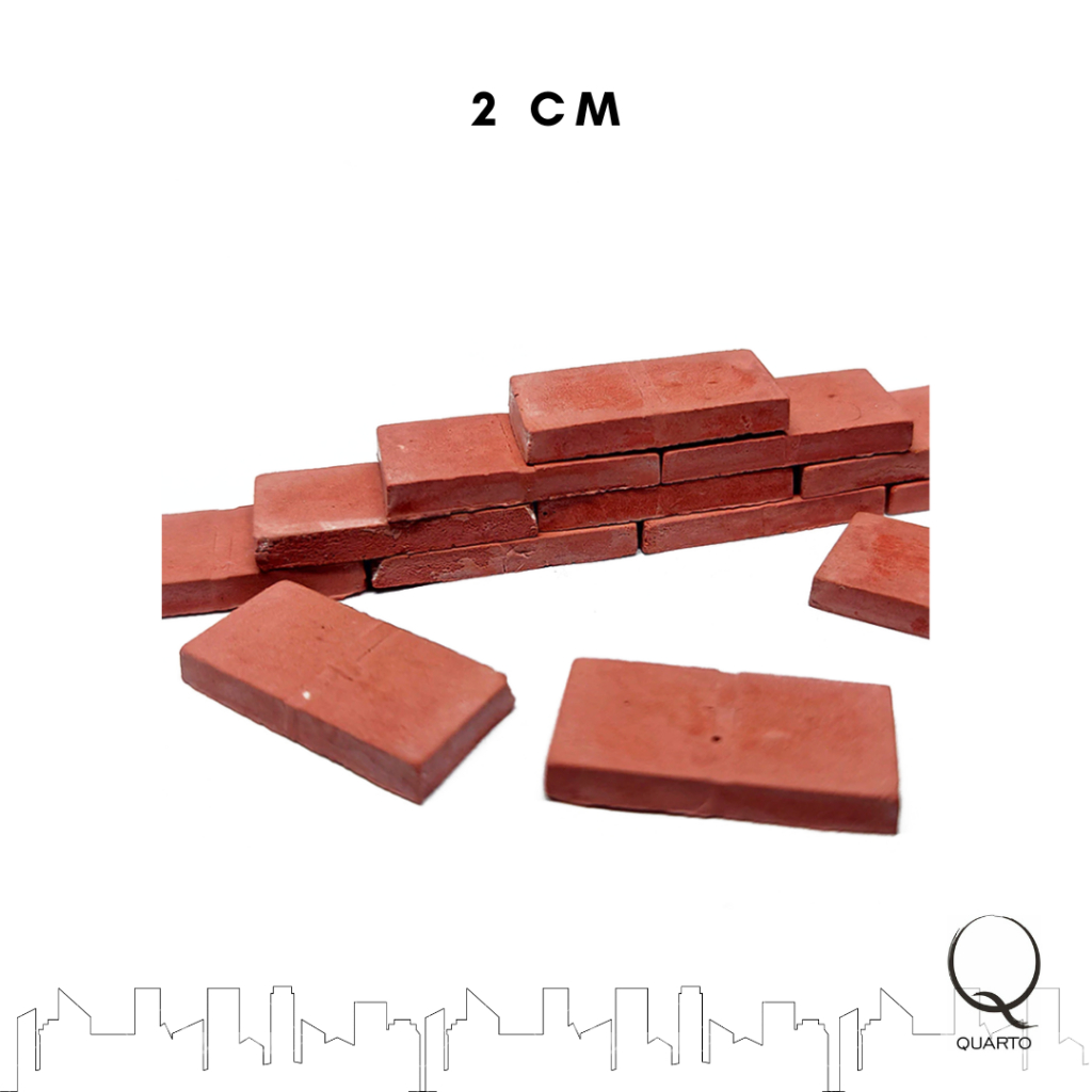 Maket Miniatur Bata Merah 2cm | Arsitektur | Diorama | Diecast | Teknik Sipil