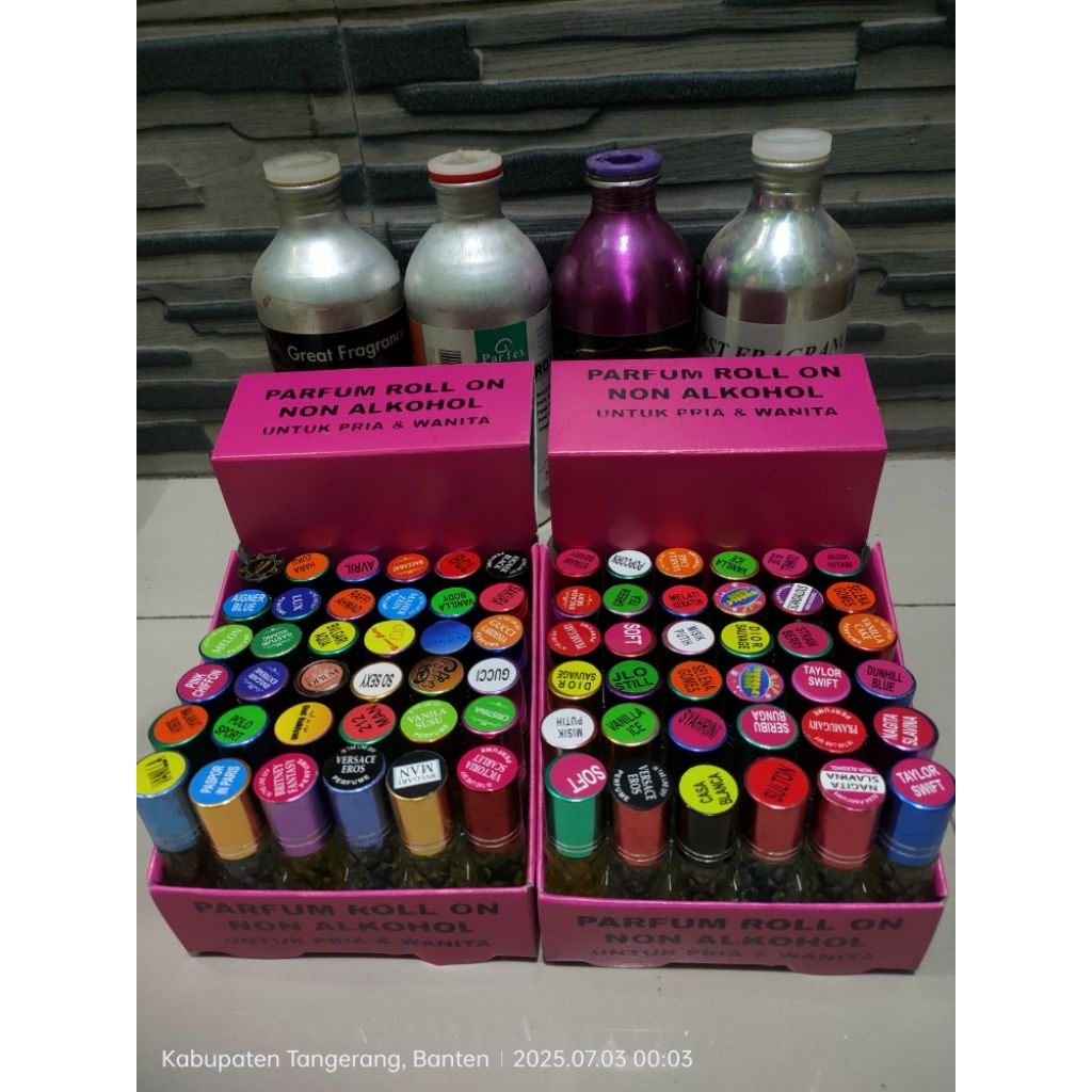 Bibit Parfum Roll On 8ml Non Alkohol – Wangi Premium, Tahan Lama free tatakan dus parfum