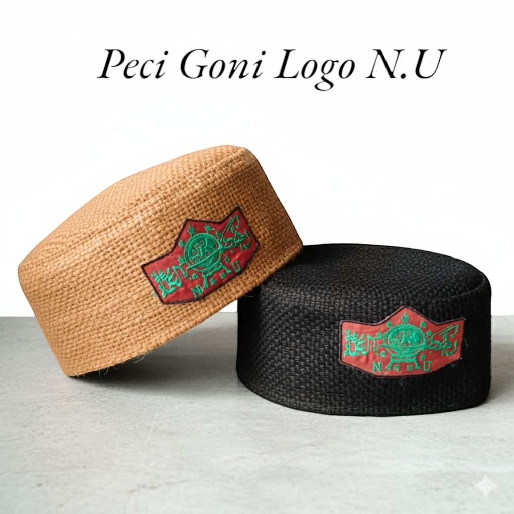 Peci Nu Anak Laki Laki / Kopiah Songkok Nu Dewasa / Peci Goni Nu / Kopiah Logo Nu
