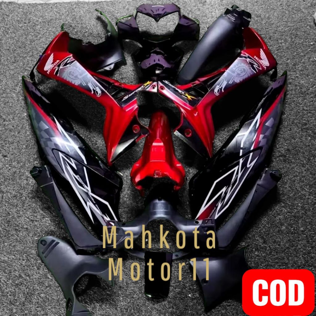 COVER BODY FULL SET BODY BODI SUPRA BATMAN X125 KARBU SUPRA X125 NEW BATMAN HALUS SET KASAR HONDA SU