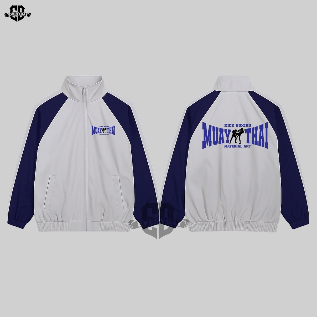 EVRDCLOTH Jaket Tracksuit Atletis Kick Boxing MUAYTHAI Material Arts Taslan