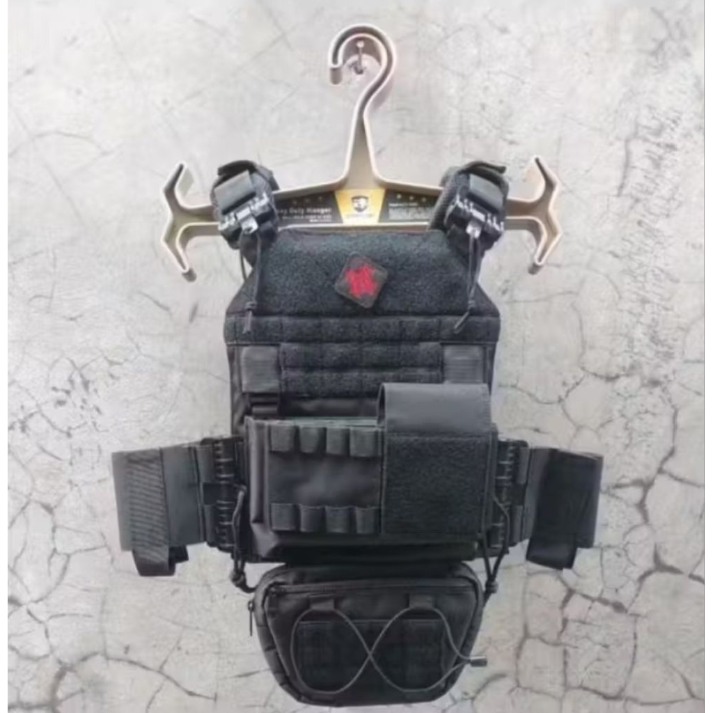 Bodyvest black warrior tactical free dummy plate / Rompi tactical model black warior tactical bonus 