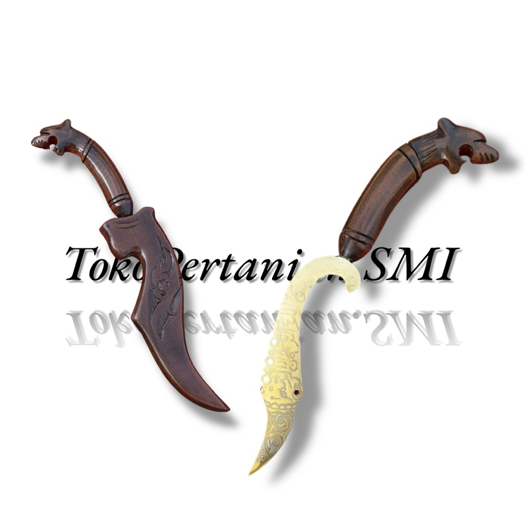 Kujang Kuningan Lafadz Ukir Ukuran Kecil