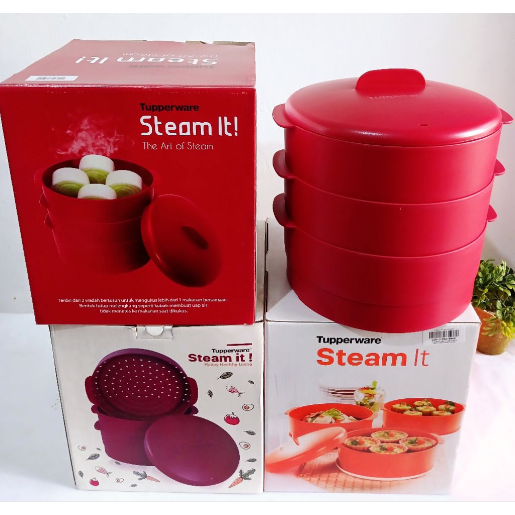 Tupperware  Steam It /kukusan/susun 3 dan 2/ d:20cm t:18cm