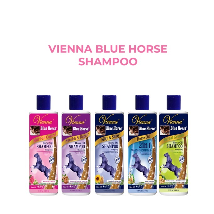 VIENNA Shampoo Kuda | Vienna Blue Horse Shampoo 350 ML
