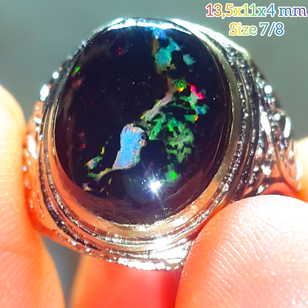 Black Opal Kalimaya Sempur Sisit Jarong Natural Bahan Ranting