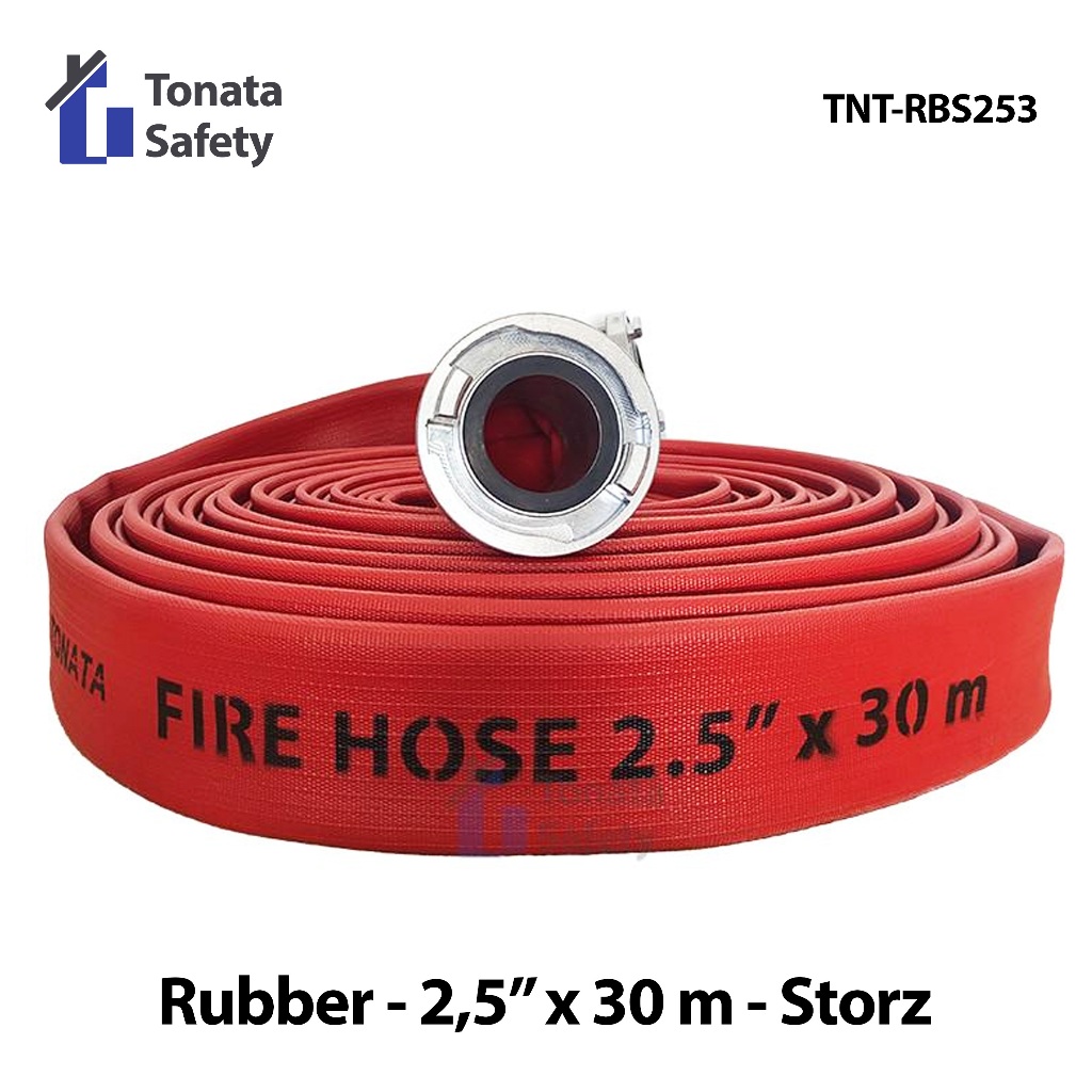 Tonata Fire Hose Rubber Storz Selang Pemadam 2.5 Inch x 30M