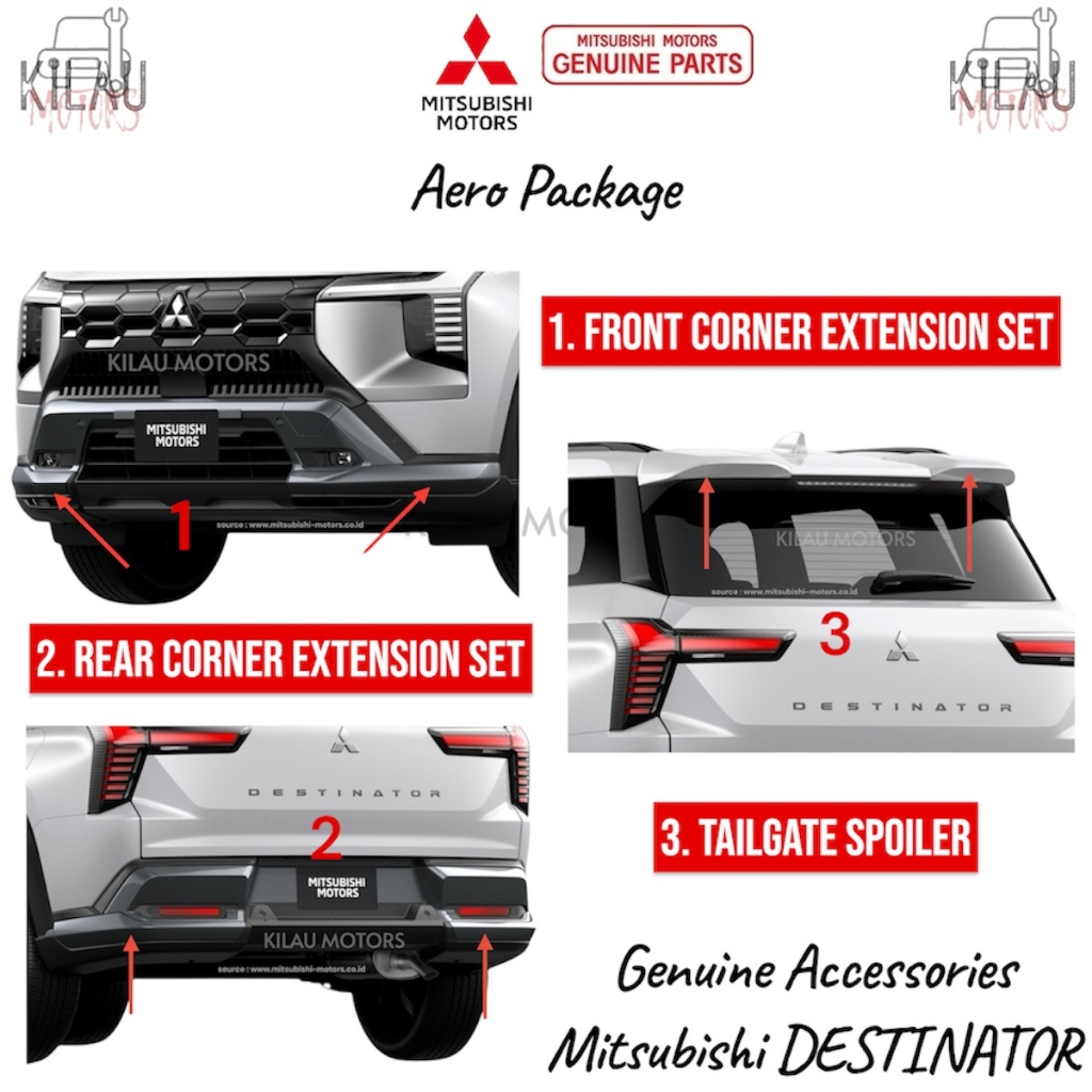 Aero Package Paket Aksesoris DESTINATOR Accessories Original Mitsubishi SPA11002