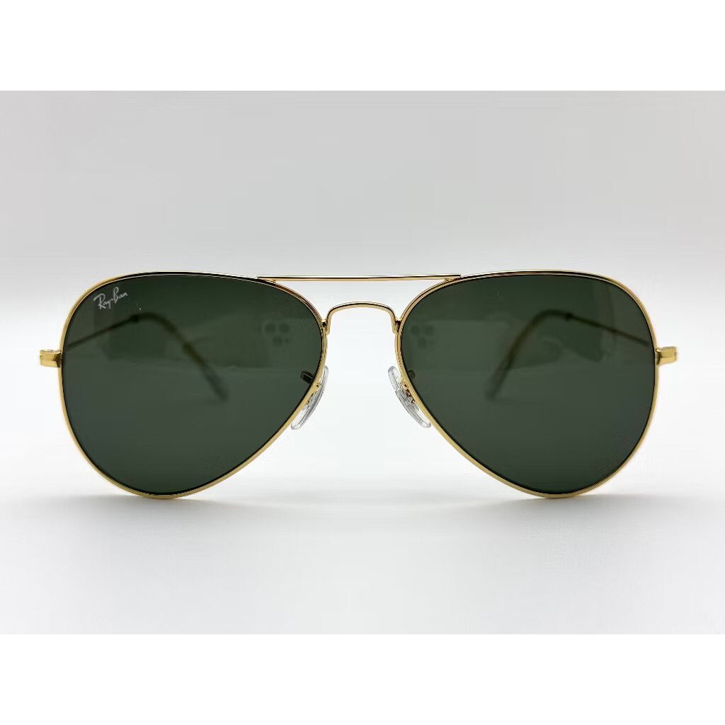 Kacamata Rayban Aviator RB3025 L0205 58 Gold Green Original