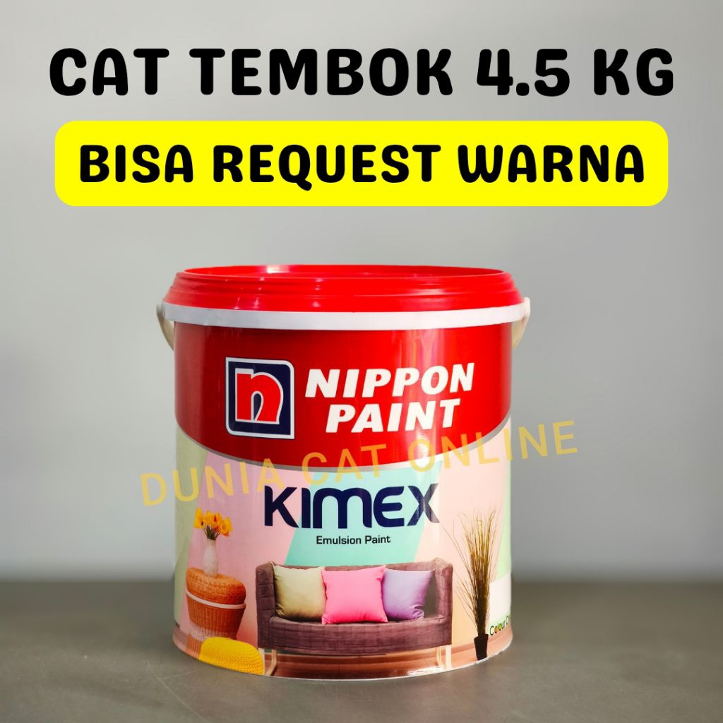 KIMEX NIPPON PAINT 4.5KG / KIMEX CAT AIR TEMBOK EXTERIOR INTERIOR / CAT DINDING NIPPON PAINT KIMEX