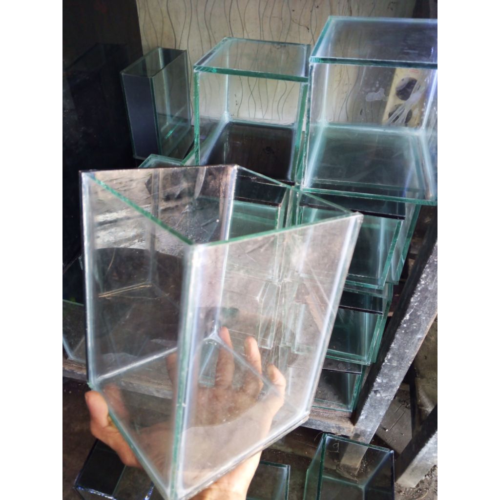 aquarium kecil, aquarium cupang,soliter 15x15x20