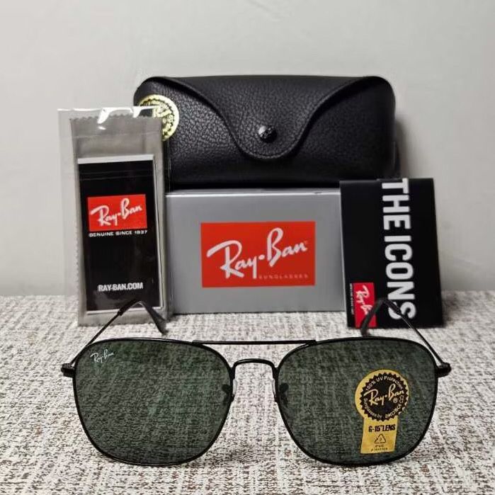 Kacamata Rayban Caravan RB3136 002 58 Black Green Original