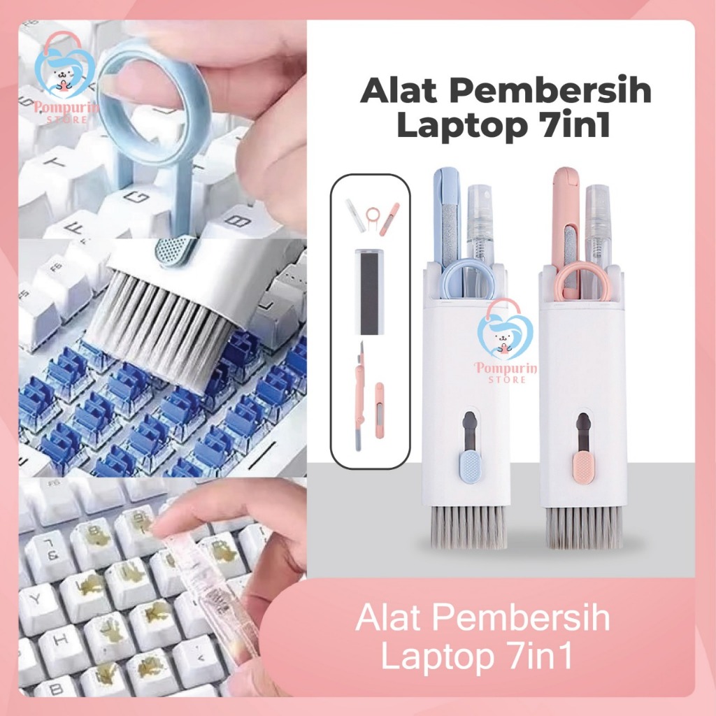 Alat Pembersih Laptop 7in1 (Gadget Multifunctional Cleaning Brush) - Cleaning Kit /. Pembersih Serba