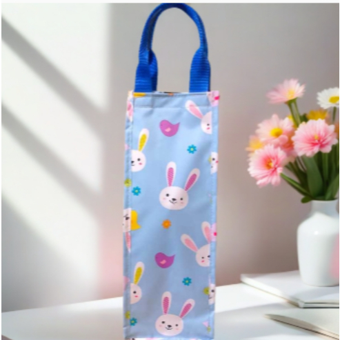 Tas Botol Tumblr 2 Liter Anti Air Motif Kelinci Kuning Size 12 x 12 x 33 Cm